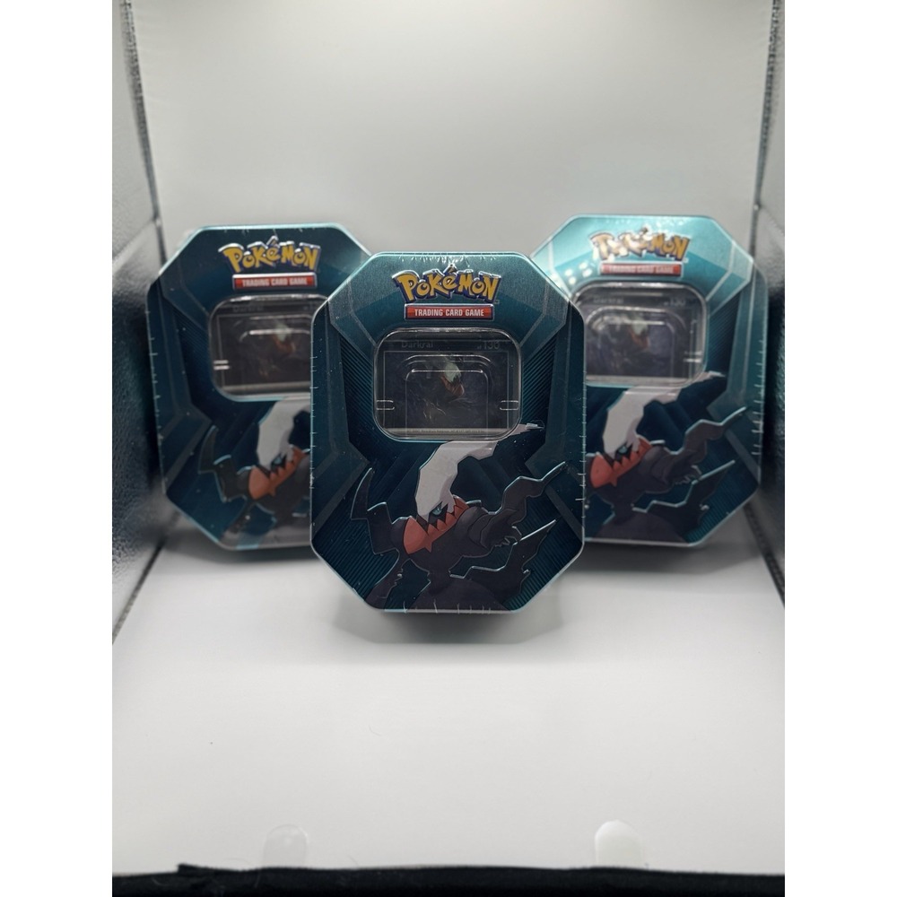 3 TIN LOT‎ Darkrai 2024 Pokemon TCG Tin Brand New Sealed